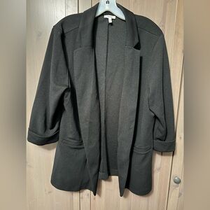 Maurices Black Open-Front Jacket